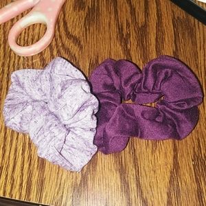 Purple scrunchies